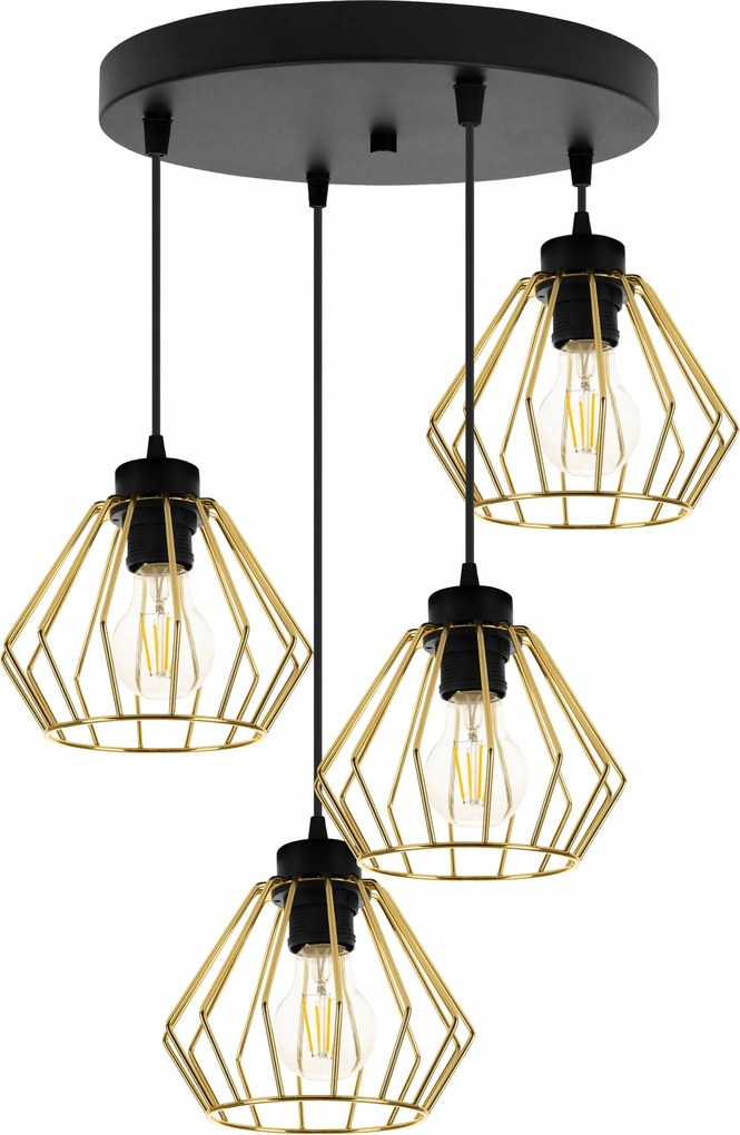 Mennyezeti Lámpa Lógó Csillár Arany Loft Fekete Plafon Konyha Étkező