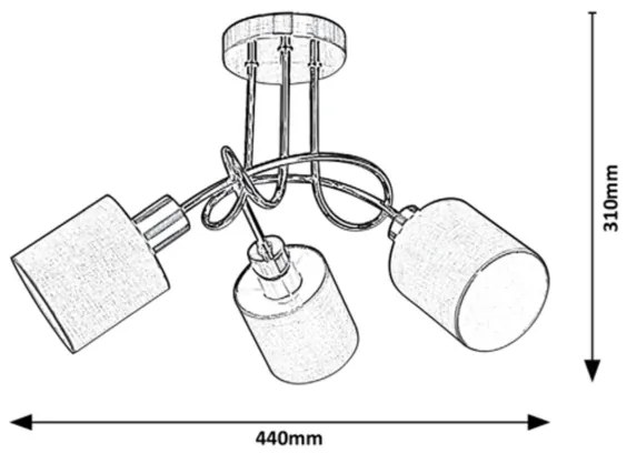 Rabalux - Felületre szerelhető csillár 3xE14/25W/230V