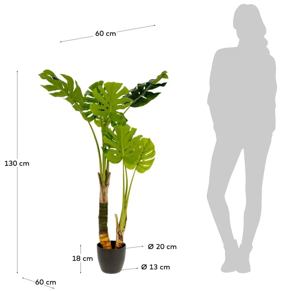 Monstera műnövény (magasság 130 cm) – Kave Home