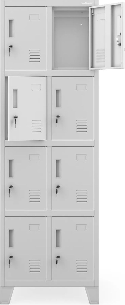 Dupla BHP szociális szekrény szürke: ROBERT 2 Plus