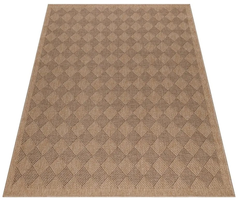 Fekete-natúr színű kültéri futószőnyeg 80x250 cm Dhaka – Ayyildiz Carpets
