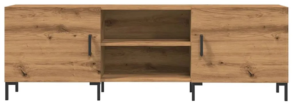 kézműves tölgy színű szerelt fa TV-szekrény 150 x 30 x 50 cm