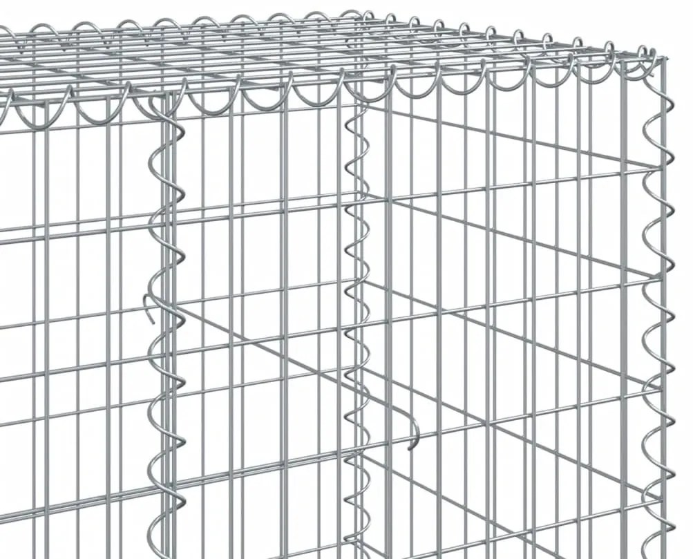 horganyzott vas gabion kosár fedéllel 100 x 100 x 100 cm