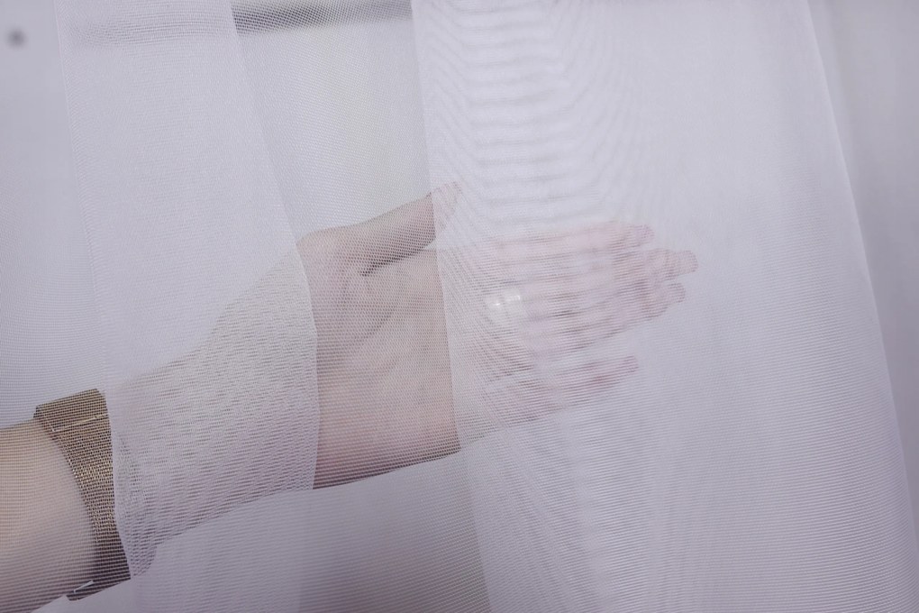 Függöny méteráru Twist fehér magasság: 300 cm