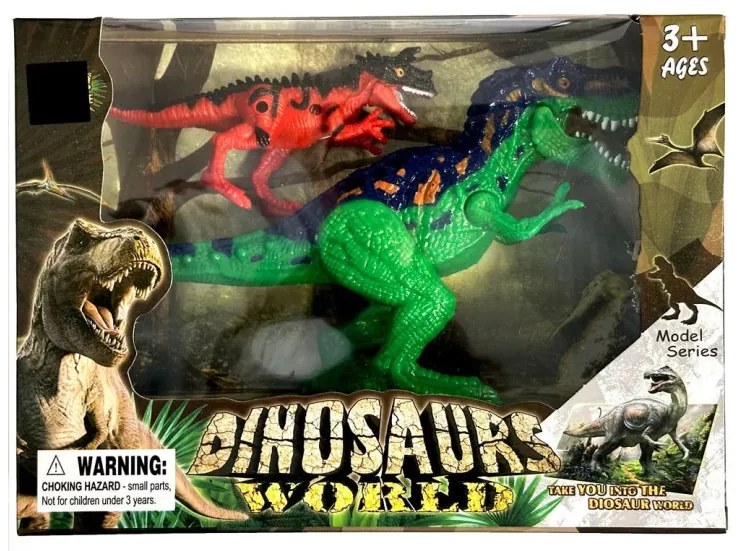Dinoszaurusz műanyag figura 2db-os szett dobozban