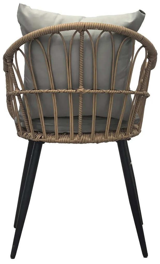 Autronic Kerti szék, fém, polirattan, natúr, AZ-F1406 NAT