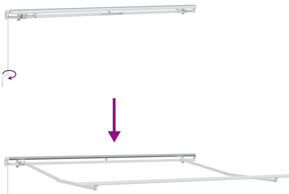 Kézi Behúzható Napellenző Sárga és Narancs 350x250 cm