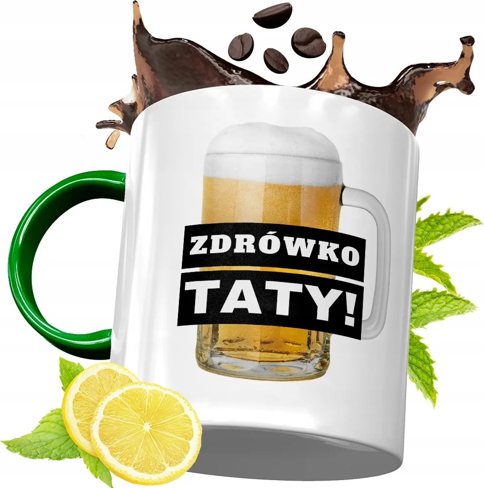 Zöld Bögre Apukának Születésnapi Ajándék fényképes nyomtatással