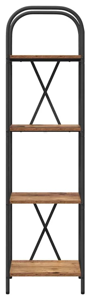 Könyvespolc Régi fa 40 x 30 x 146 cm Faanyag