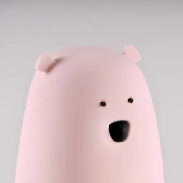 LED RGB gyerek érintős lámpa BEAR LED/0,8W/5V rózsaszín + USB