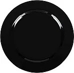 Műanyag tányér Ps O 24 fekete