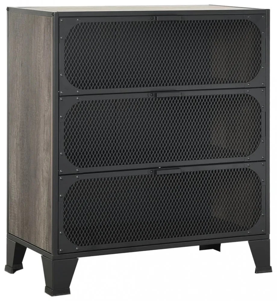 2 db szürke fém és MDF tárolószekrény 72 x 36 x 82 cm