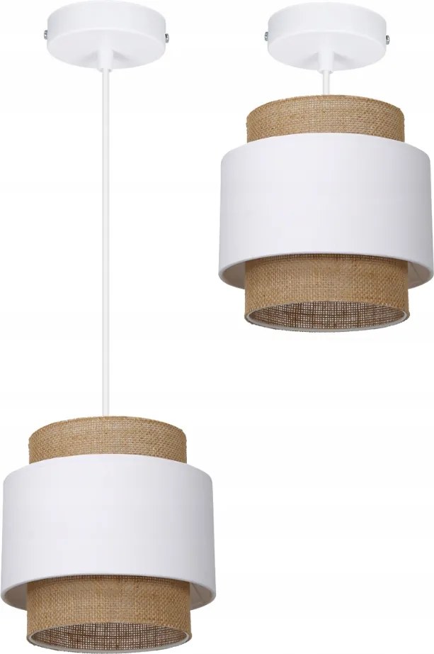 Juta Mennyezeti Függőlámpa Boho Juta 1xE27 Led