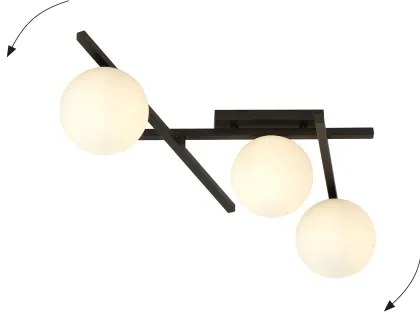 Mennyezeti lámpa SMART 3xE14/10W/230V fekete/fehér