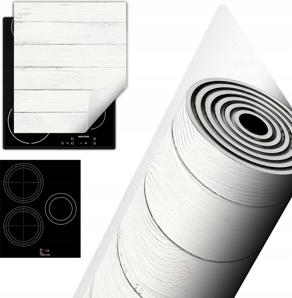 Tűzhelyvédő Szőnyeg Asztallap Dekoráció 45x52 fehér fa