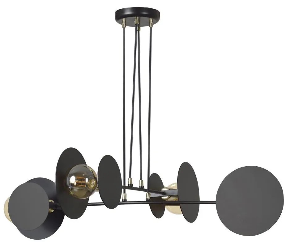 Csillár zsinóron IDEA 4xE27/15W/230V fekete