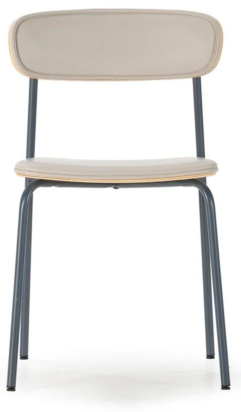 Bézs kárpitozott rakásolható étkezőszék szett 2 db-os Saula – Marckeric