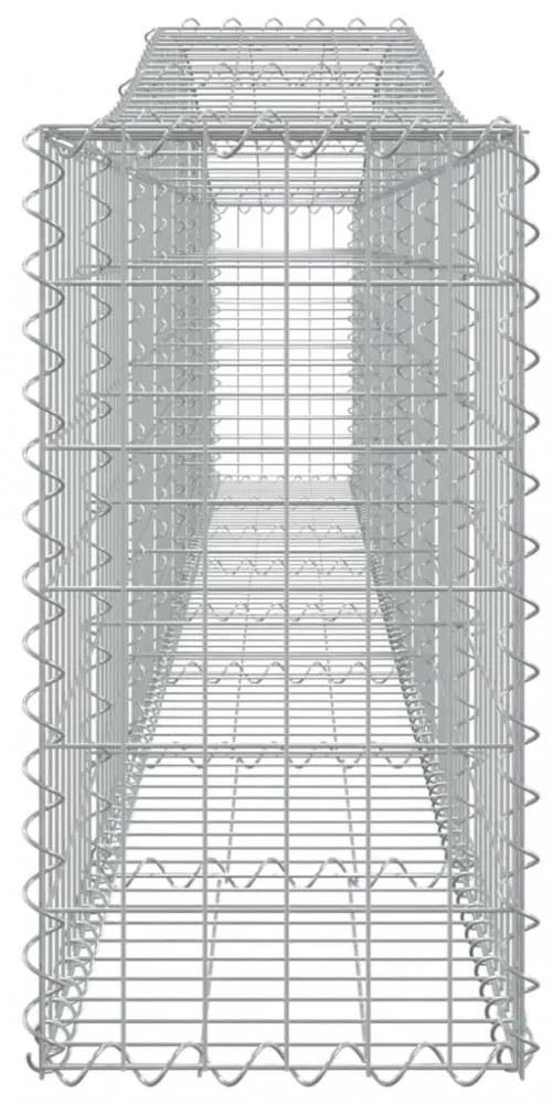 9 db íves horganyzott vas gabion kosár 400x30x60/80 cm