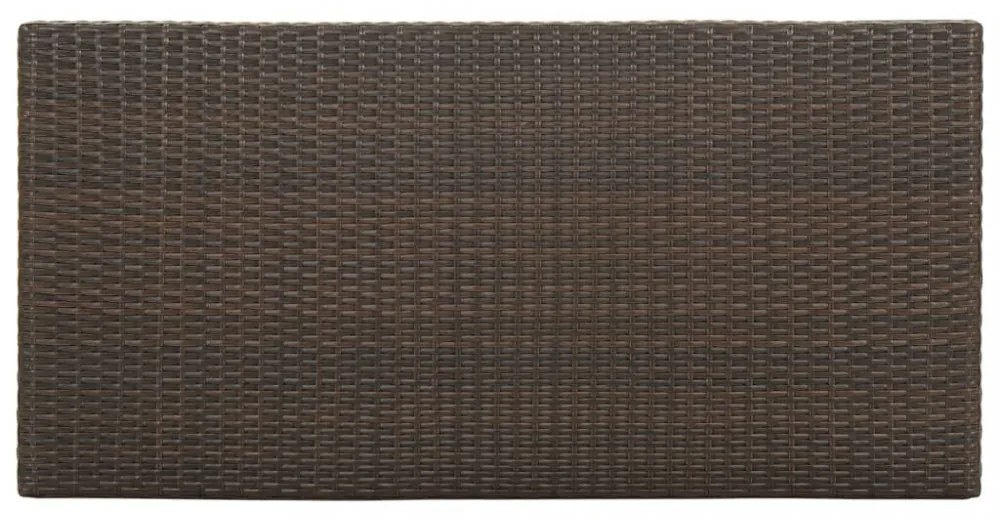 barna polyrattan kerti tárolóláda 120 x 60 x 110 cm