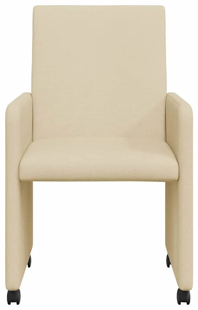 Kerekes Étkező Székek 2 pcs Krém 57 x 66 x 94 cm szövet