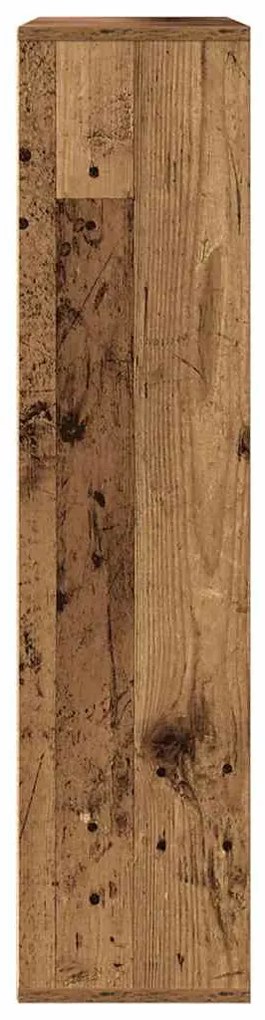 antik fa színű szerelt fa könyvespolc 89x24x101,5 cm