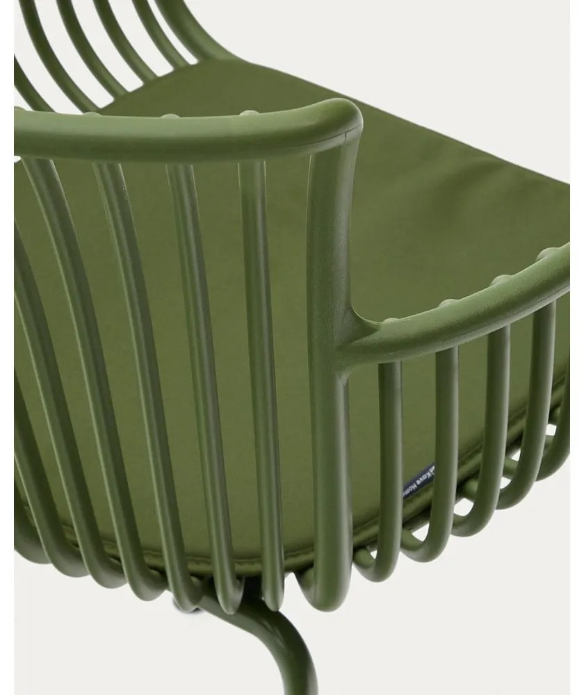 Sötétzöld fém kerti szék Surpika – Kave Home