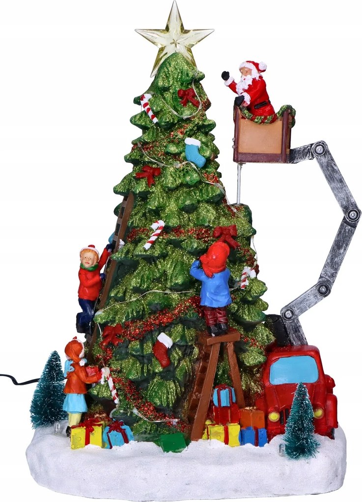 Karácsonyi város Led karácsonyfa dekoráció karácsonyi falu