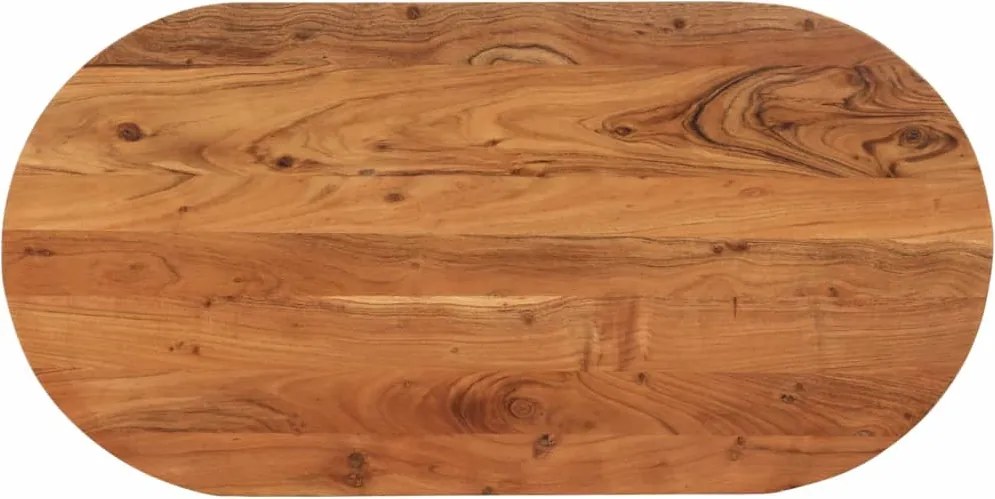 vidaXL tömör akácfa ovális asztallap 80 x 40 x 2,5 cm