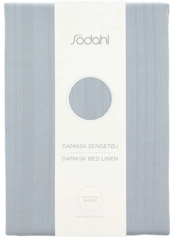 Világoskék egyszemélyes damaszt ágyneműhuzat 140x200 cm Noble – Södahl
