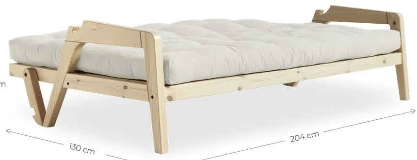 Grab feketés szürke kinyitható kanapé 204 cm - Karup Design