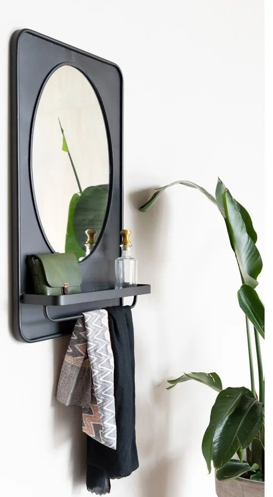 Fali tükör polccal 50x80 cm Pascal – White Label