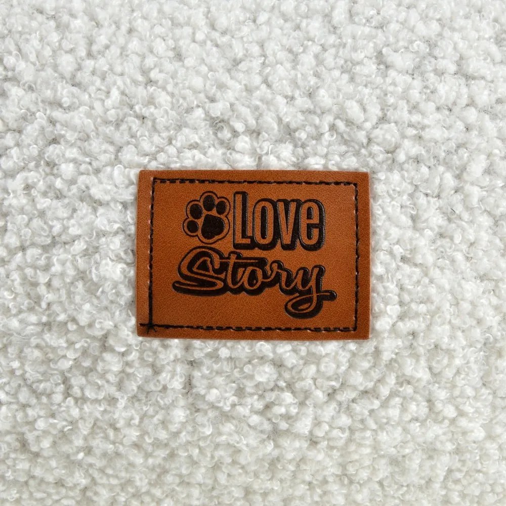 Krémszínű fekhely kutyáknak ø 55 cm – Love Story