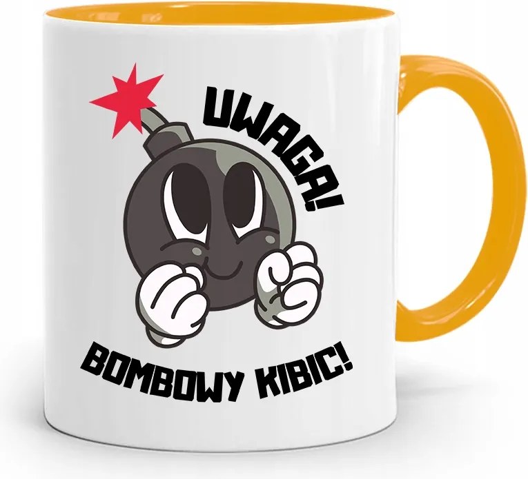 Szurkolóknak Szurkolói Bögre Sárga Ajándék fényképes nyomattal