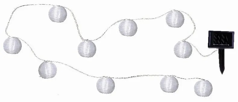 Festival kültéri napelemes LED fényfüzér, hosszúság 2,7 m - Star Trading