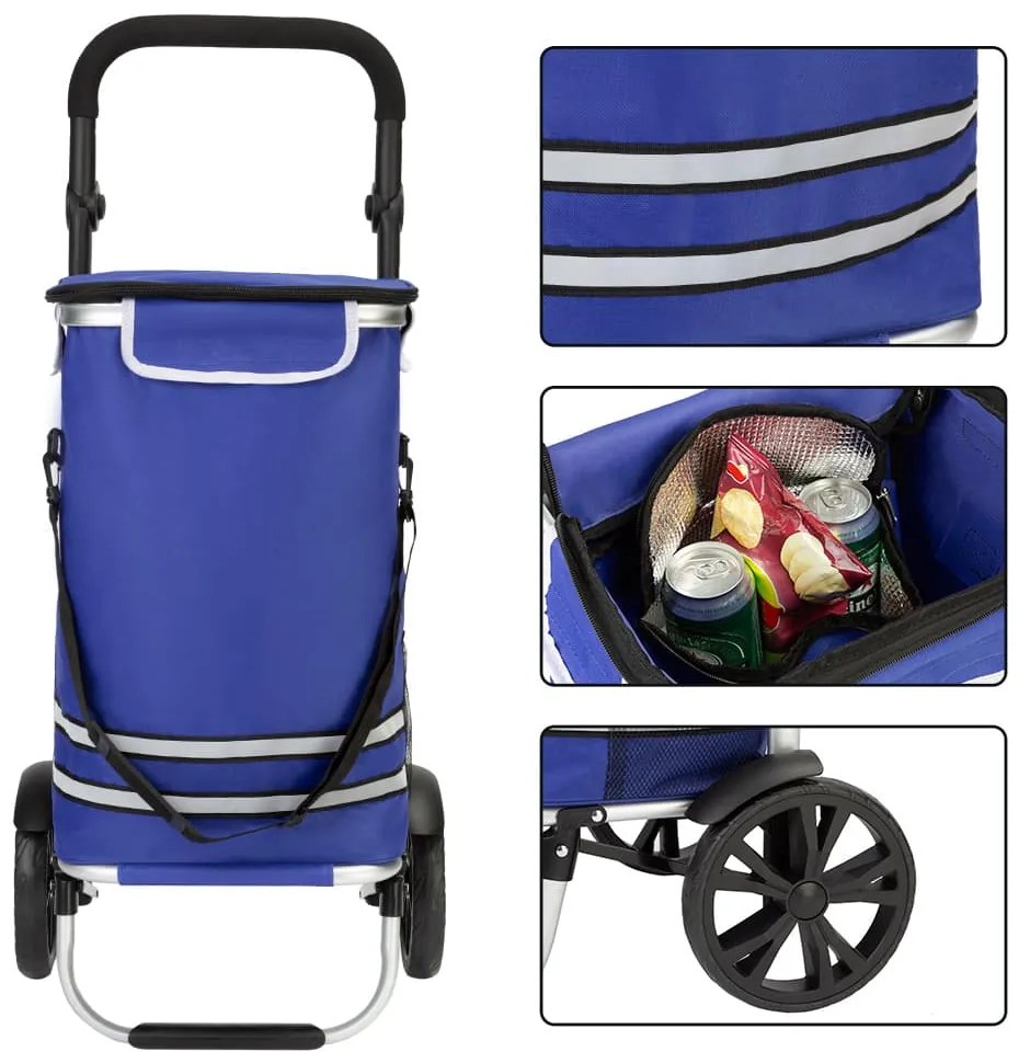monzana® Bevásárlókocsi 56 l - kék