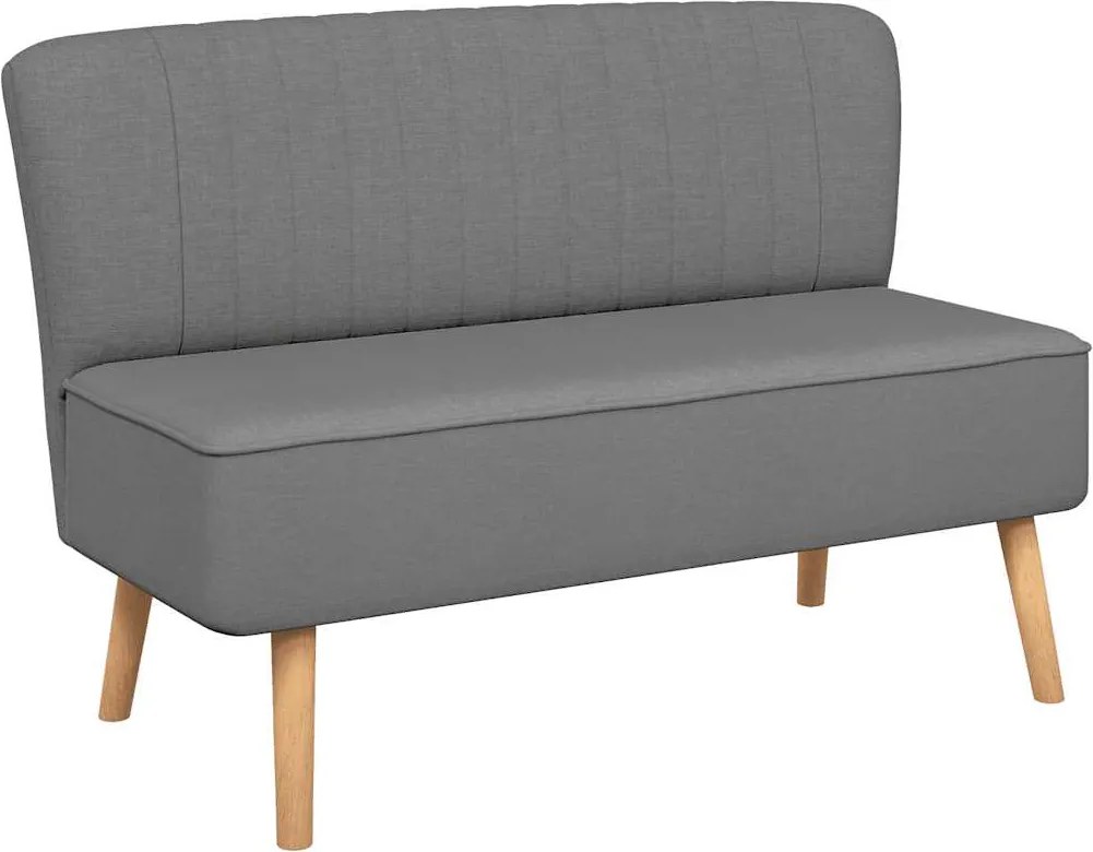 vidaXL világosszürke szövetkanapé 117 x 55,5 x 77 cm