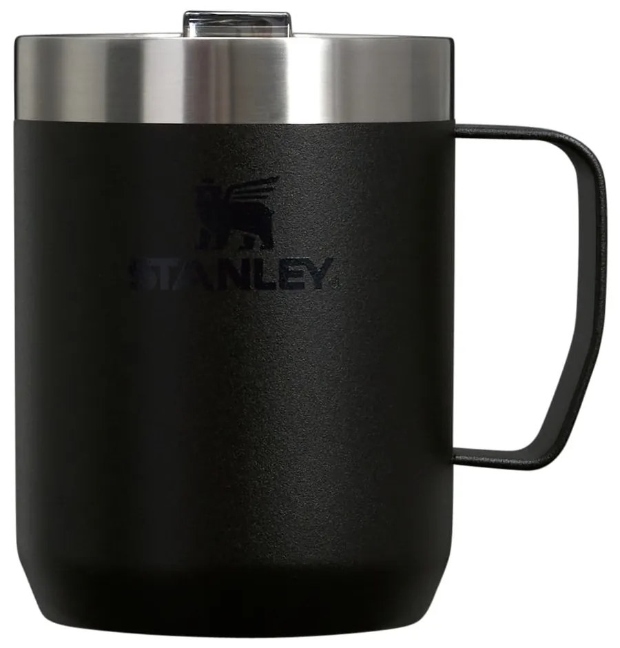Fekete rozsdamentes acél termobögre 230 ml Stay-Hot Camp Mug Black – Stanley
