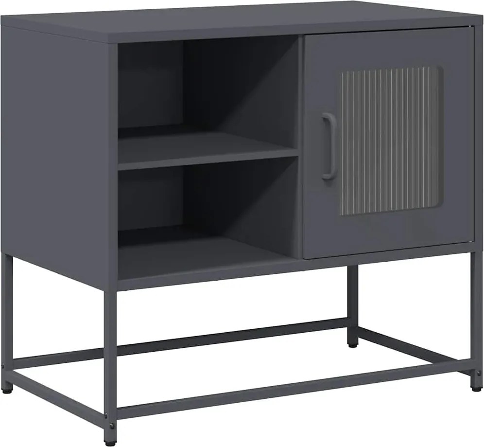 vidaXL antracitszürke acél TV-szekrény 68 x 39 x 60,5 cm