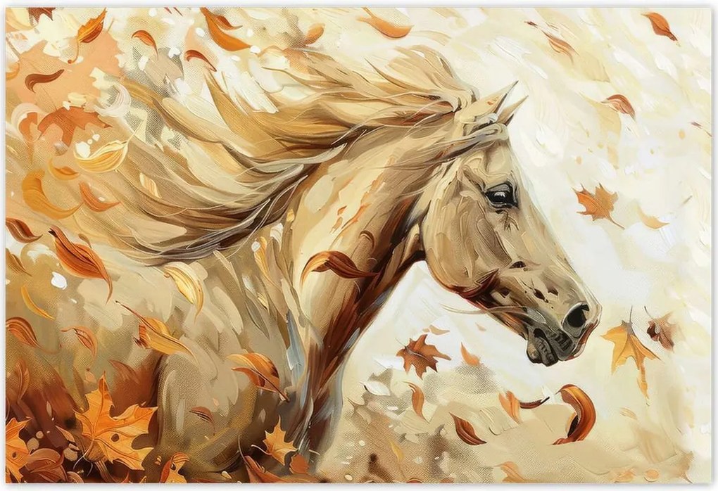 Poszterek 200x135 Ló az őszi levelek között