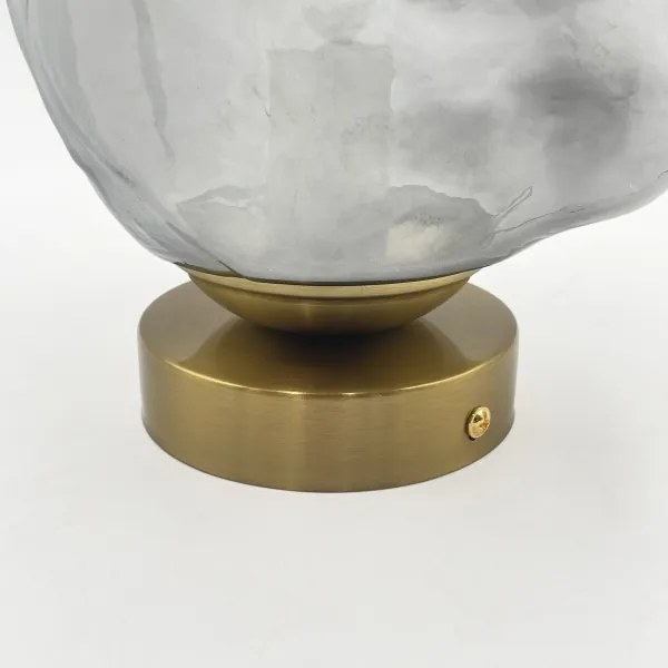 Mennyezeti lámpa CRISTAL 1xE14/15W/230V sárgaréz/füstös fekete