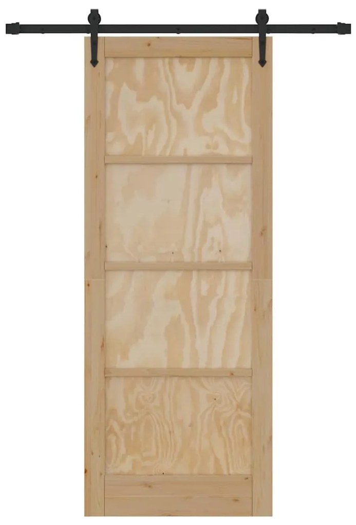 Csúszó ajtó ORKDAL Barna 83 x 211 cm Tömör fenyőfa