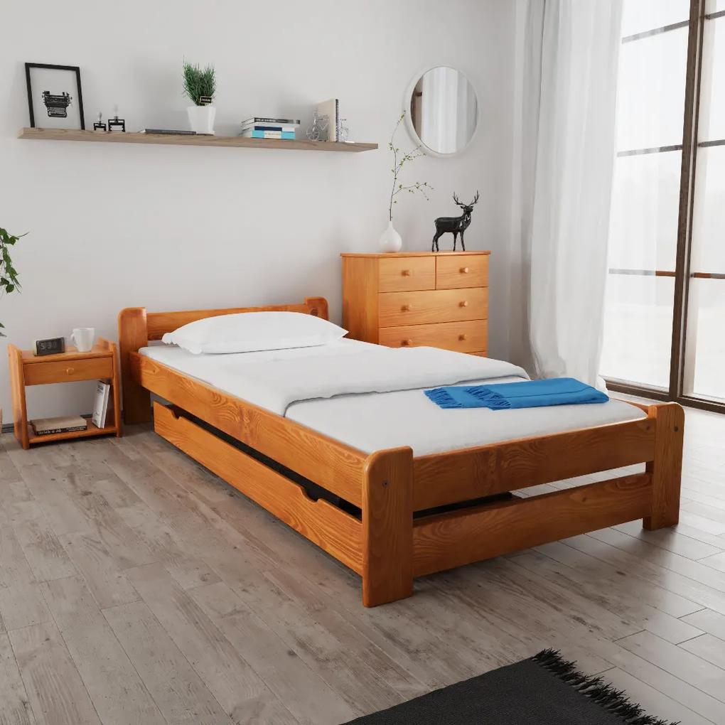 Emily ágy 120 x 200 cm, égerfa Ágyrács: Ágyrács nélkül, Matrac: Deluxe 10 cm matrac