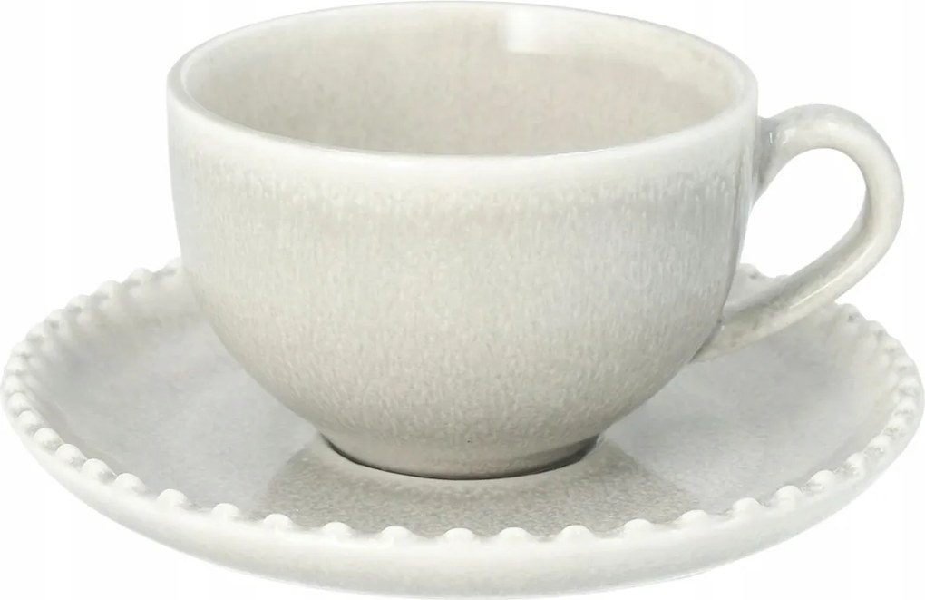 Csésze Csészealjjal 200ml Tea Kávéscsésze Espresso Bézs Kerámia