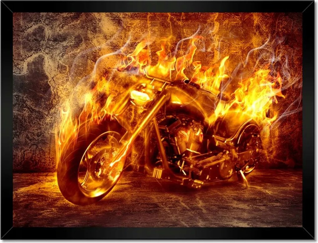 Poszterek keretben 40x30 Chopper a tűzben