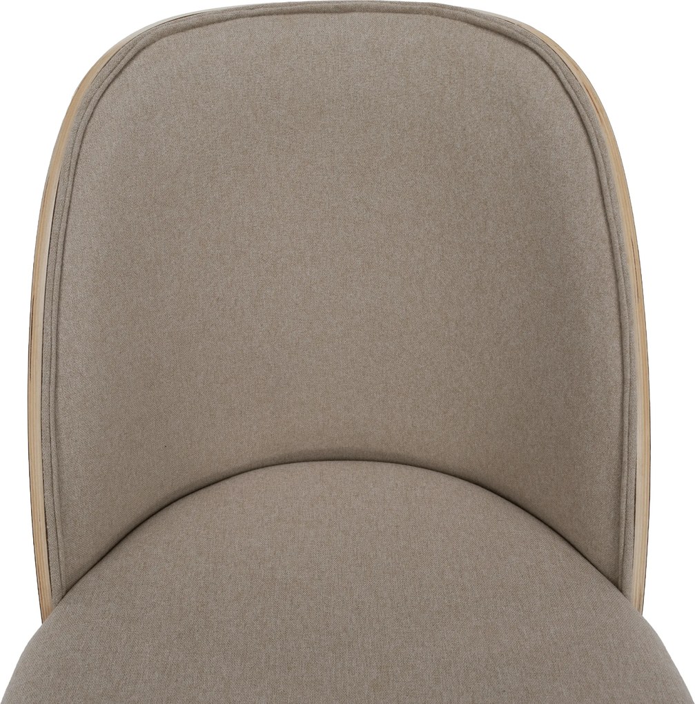 Étkezőszék, bézses barna/natúr fa/fekete, VUDIA