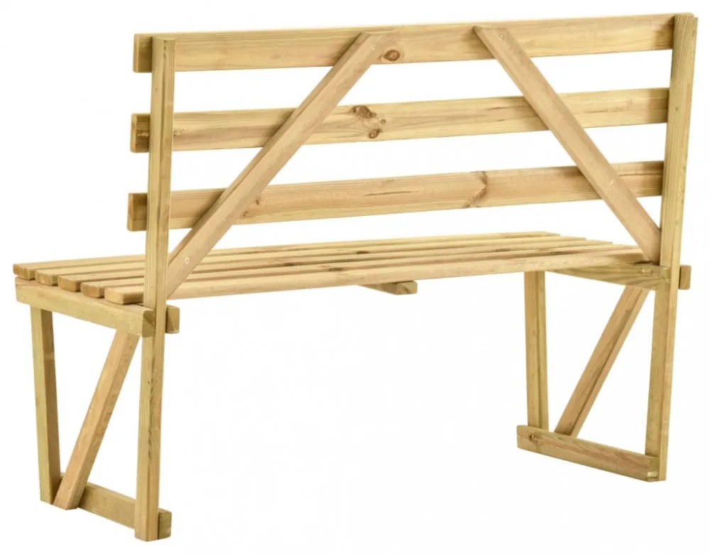 impregnált fenyőfa kerti pad 120 cm