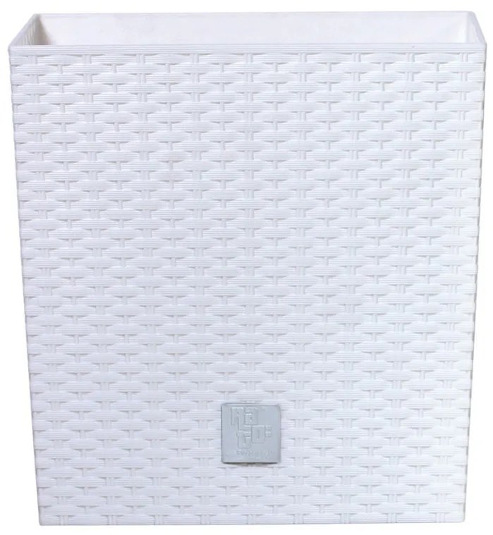 Prosperplast Rato Low virágcserép fehér, 17 x 17 x 17 cm