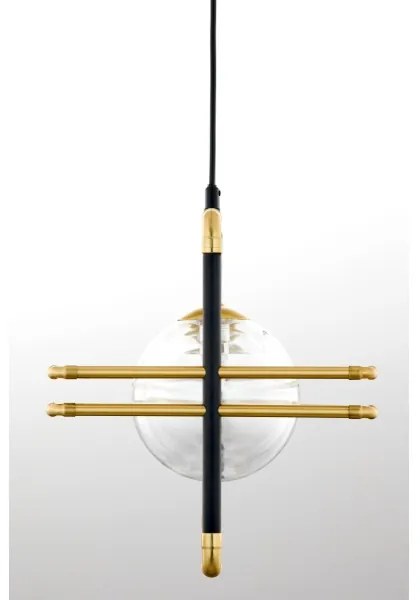 Jupiter 2030 - Csillár zsinóron FIORI 3xG9/10W/230V fekete/arany/átlátszó