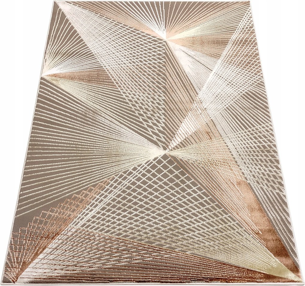 Szőnyeg 240x330 Modern Barna Réz Fényes Hálószoba Nappali Felső