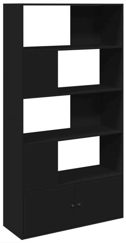 fekete szerelt fa könyvszekrény 100 x 36 x 189 cm